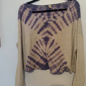 FREE PEOPLE tie dye long sleeve shirt